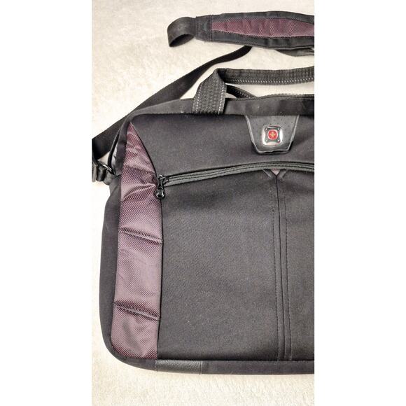 Swiss Gear Wenger padded laptop bag briefcase shoulder strap 18" x 13" black - Picture 3 of 13